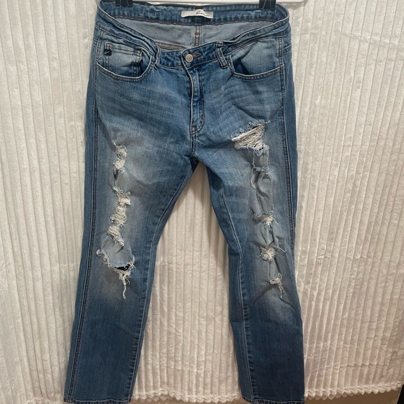 Kancan Straight Leg Distressed Jeans Size 29 - Picture 1 of 7
